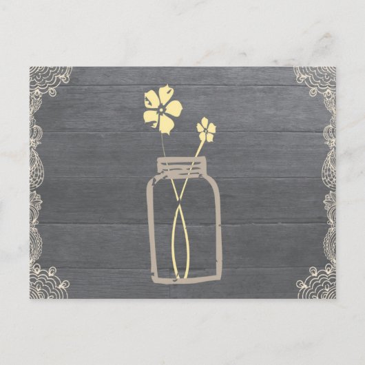 Postale Carte Rustique Mason Jar Recette Douche (Devant)