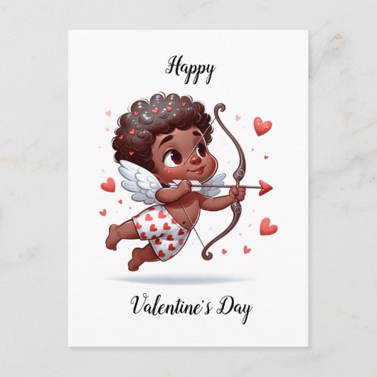 Postale Carte Saint Valentin de charme Cupid (Devant)
