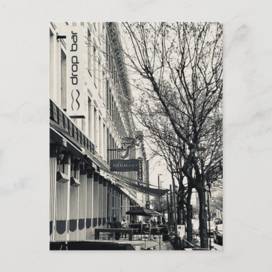 Postale carte "Scène de rue du quartier des entrepôts de C (Devant)