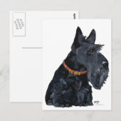 Postale Carte Scottish Terrier (Devant / Derrière)