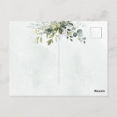 Postale Carte Script minimaliste Merci (Dos)