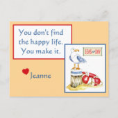 Postale Carte Seagull en tout temps (Dos)