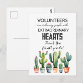 Postale carte semaine d'appréciation du bénévole (Devant / Derrière)