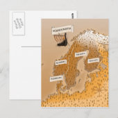 Postale Carte sépia de Scandinave (Devant / Derrière)