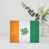 Postale Carte Shamrock drapeau irlandais 2 côté (Debout devant)