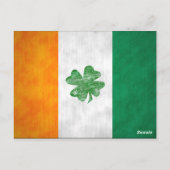 Postale Carte Shamrock drapeau irlandais 2 côté (Dos)