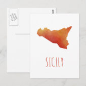 Postale Carte Sicile (Devant / Derrière)