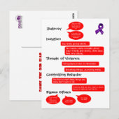 Postale Carte Signaux d'avertissement (Devant / Derrière)