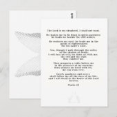 Postale Carte Silhouette Mariage blanc 23e Psaume (Devant / Derrière)