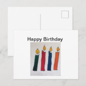 Postale Carte simple de voeux d'anniversaire (Devant / Derrière)