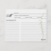 Postale Carte simple Lily of the Valley Recette (Dos)