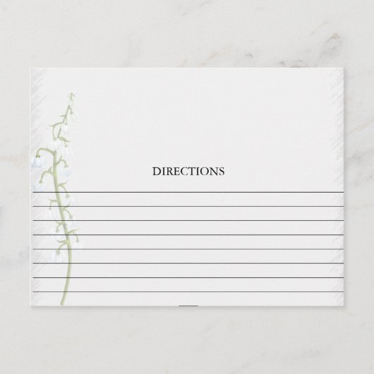 Postale Carte simple Lily of the Valley Recette (Devant)