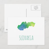 Postale Carte Slovaquie (Devant / Derrière)
