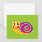 Postale Carte Snail Cute (Devant / Derrière)