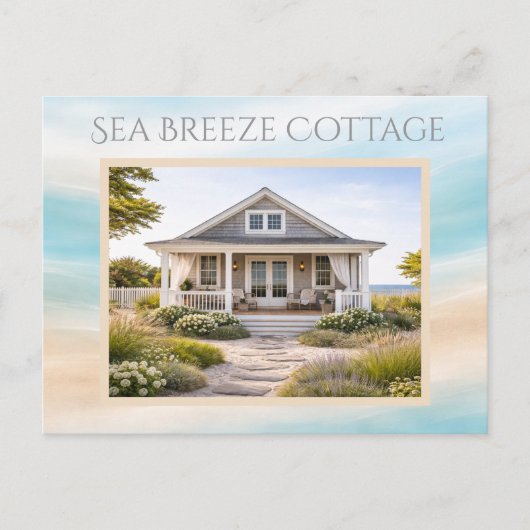 Postale Carte souvenir de location de vacances de maison d (Devant)