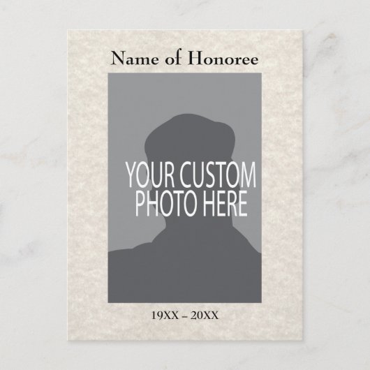 Postale Carte souvenir de service commémoratif avec photo (Devant)