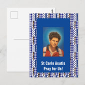 Postale Carte St Carlo Acutis (Devant / Derrière)