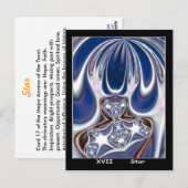 Postale Carte Star Fractale (Devant / Derrière)