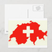 Postale Carte suisse de drapeau (Devant / Derrière)