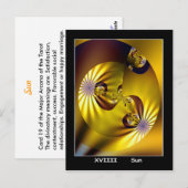 Postale Carte Sun Tarot (Devant / Derrière)