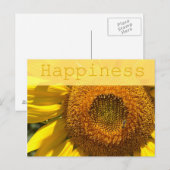 Postale Carte Sunflower Happy (Devant / Derrière)