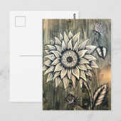 Postale Carte Sunflower Post (Devant / Derrière)