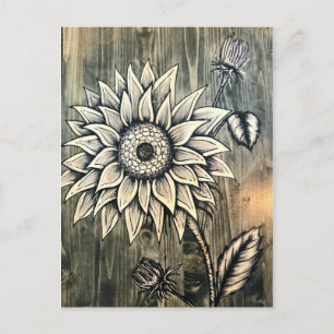 Postale Carte Sunflower Post