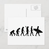 Postale Carte surf de surf Evolution (Devant / Derrière)