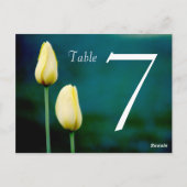 Postale Carte table Tulipe à deux côtés (Dos)