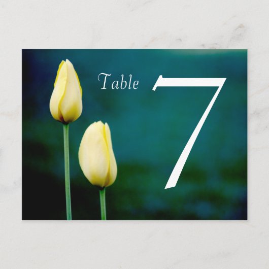 Postale Carte table Tulipe à deux côtés (Devant)