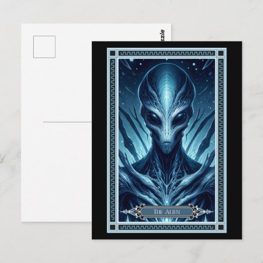 Postale Carte Tarot Alien (Devant / Derrière)