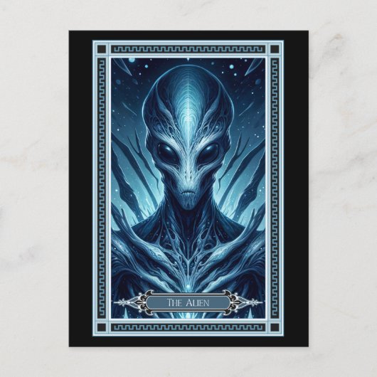 Postale Carte Tarot Alien (Devant)
