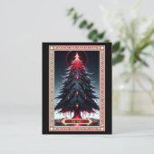 Postale Carte Tarot Arbre de Noël (Debout devant)