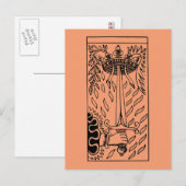 Postale Carte Tarot : As Des Épées (Devant / Derrière)