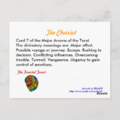 Postale Carte Tarot Chariot (Dos)