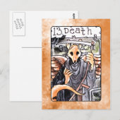 Postale Carte Tarot de la mort (Devant / Derrière)