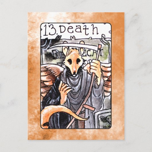 Postale Carte Tarot de la mort (Devant)