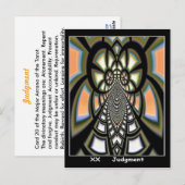 Postale Carte Tarot du jugement (Devant / Derrière)