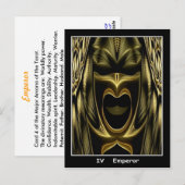 Postale Carte Tarot Empereur (Devant / Derrière)