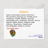 Postale Carte Tarot Empereur (Dos)