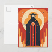 Postale Carte Tarot Empereur (Devant / Derrière)