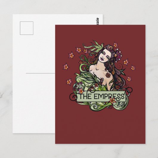 Postale Carte Tarot Empress (Devant / Derrière)