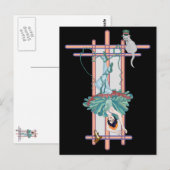 Postale Carte Tarot Femme Coincée (Devant / Derrière)