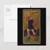 Postale Carte Tarot Force (Devant / Derrière)