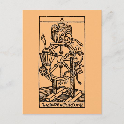Postale Carte Tarot : Fortune (Devant)