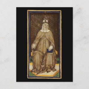 Postale Carte Tarot Haute Prêtesse