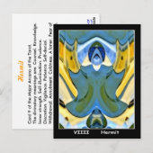 Postale Carte Tarot Hermit (Devant / Derrière)