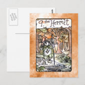 Postale Carte Tarot Hermit (Devant / Derrière)