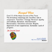 Postale Carte Tarot Homme Perdu (Dos)