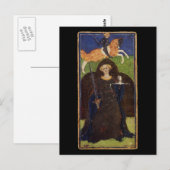 Postale Carte Tarot Justice (Devant / Derrière)